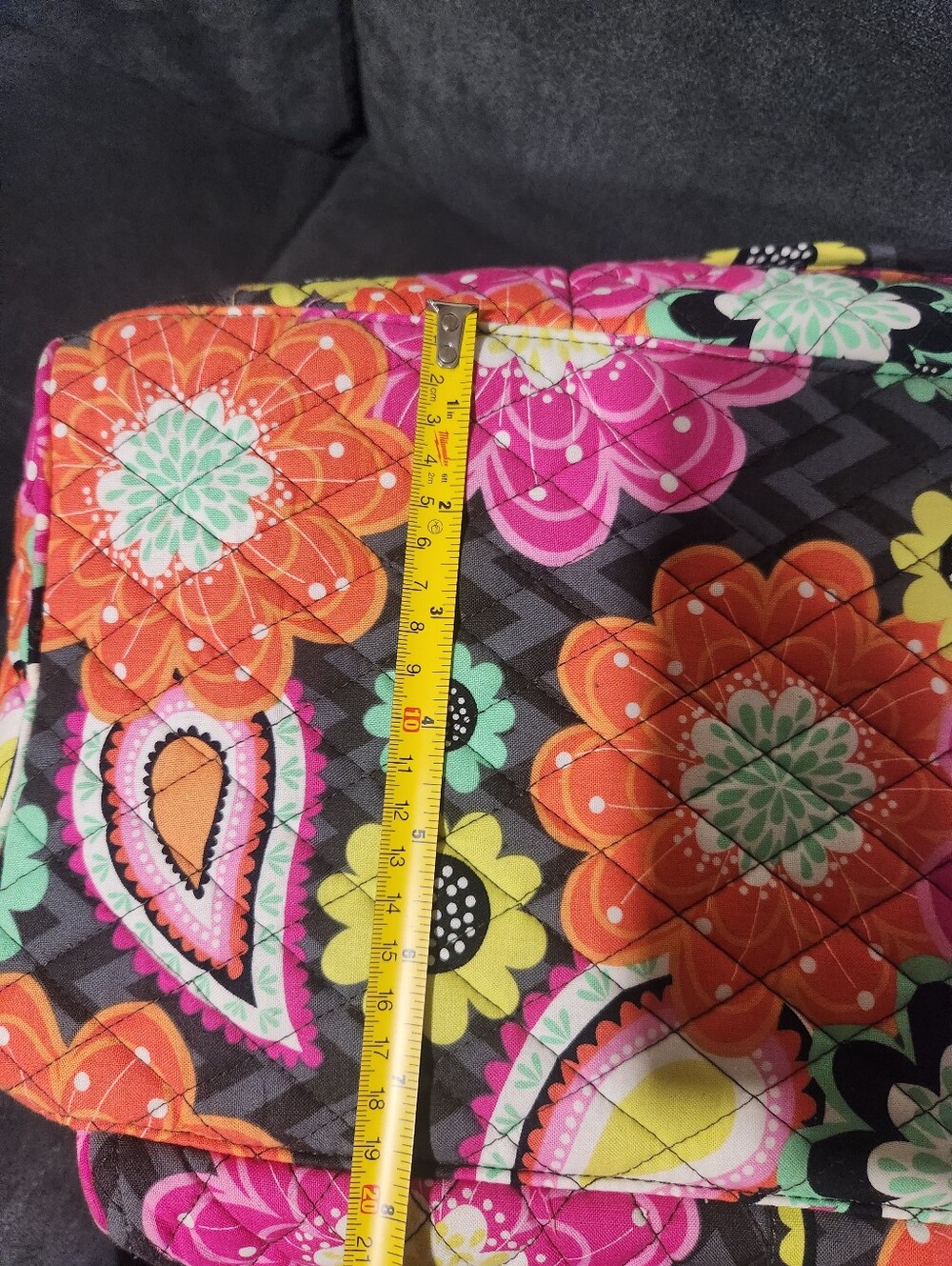 EUC Vera Bradley Ziggy Zinnia Pattern Large Weekender Travel Duffel Bag - Picture 10 of 12